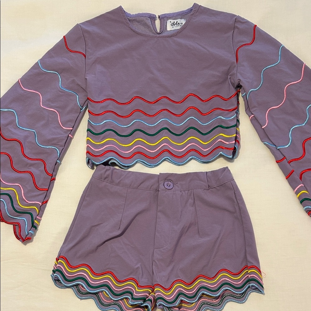 Lola + The Boys Lavender Two-Piece Set